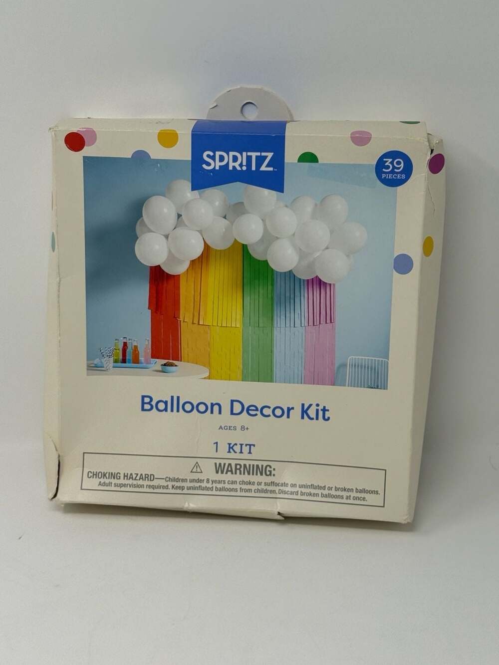 Spritz Balloon Decor Kit Rainbow Backdrop 39 Pieces